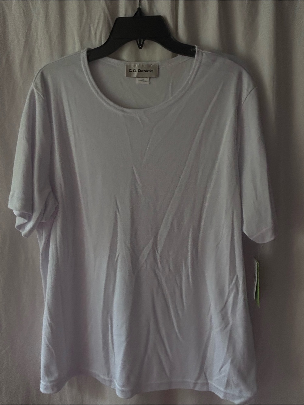 Women’s White Short Sleeve Crewneck Tee by C.D. Daniels